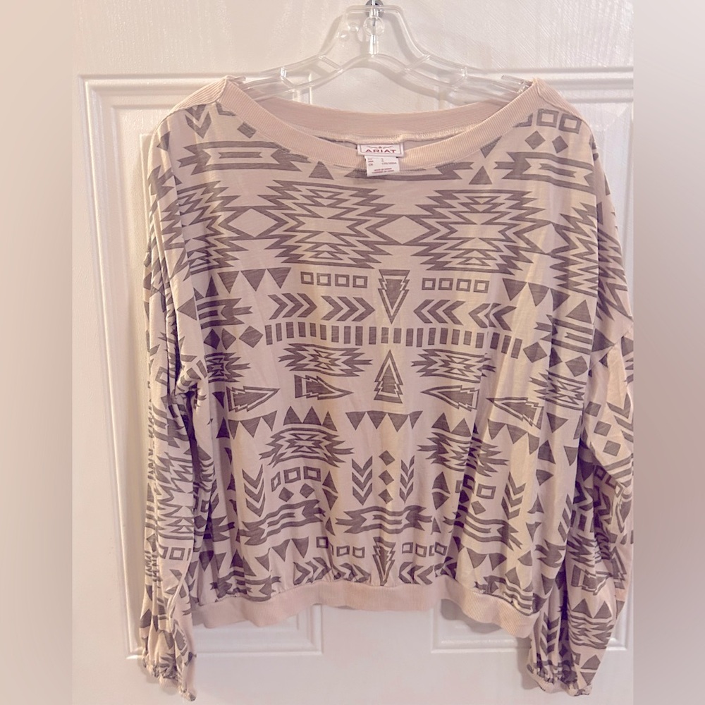 ❌❌SALE Ariat Aztec Print Beige Top by